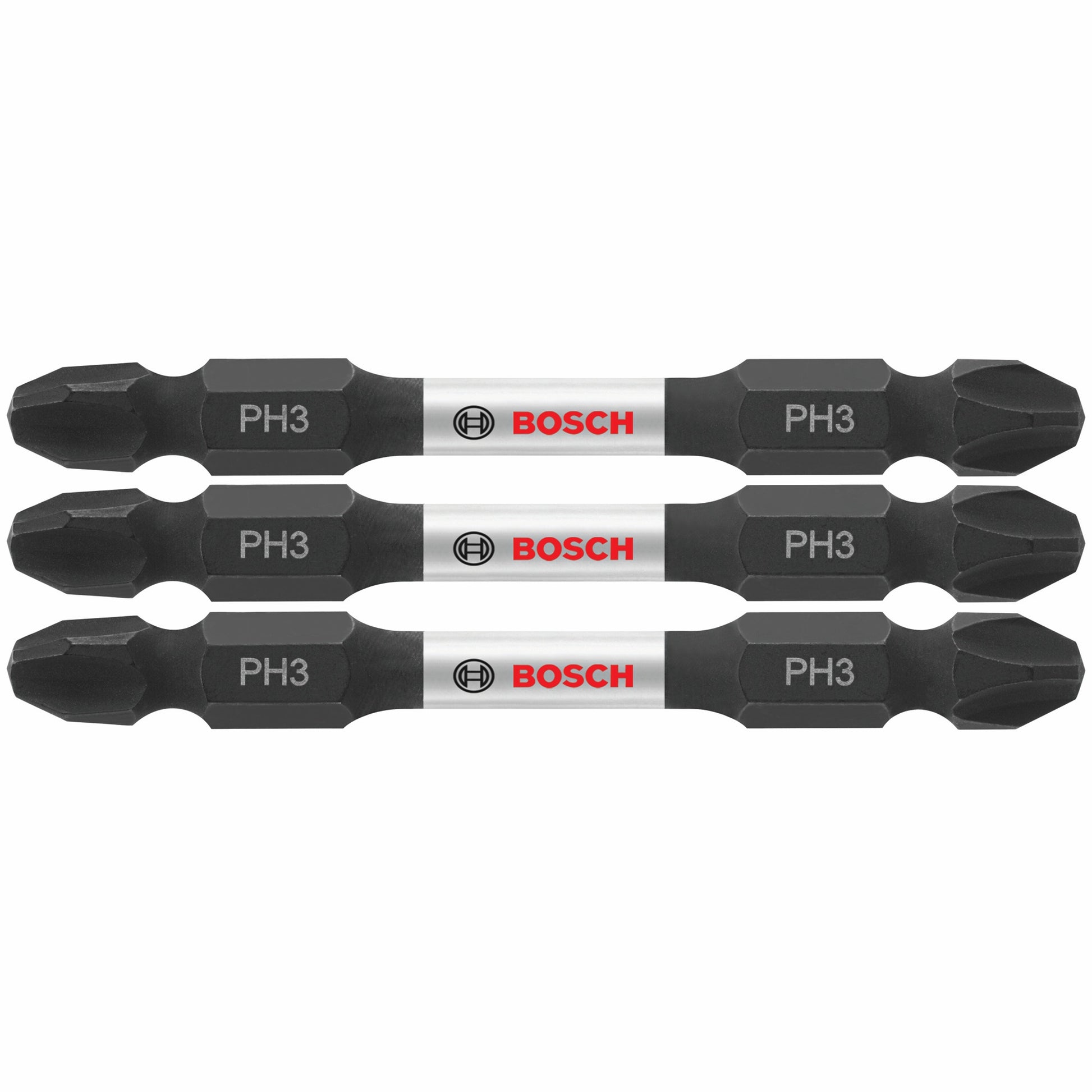 Bosch 3 pc Impact Tough 2.5" Phillips #3 Double-Ended Bits ITDEPH32503