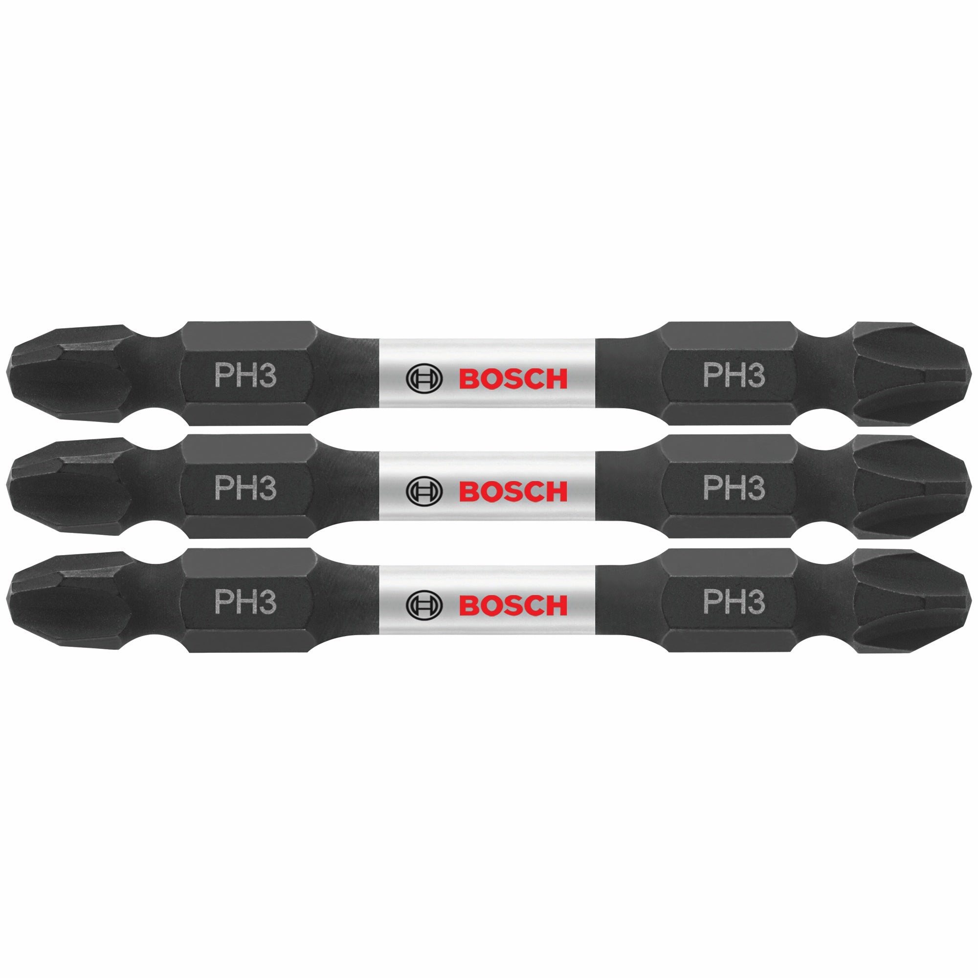 Bosch 3 pc Impact Tough 2.5" Phillips #3 Double-Ended Bits ITDEPH32503