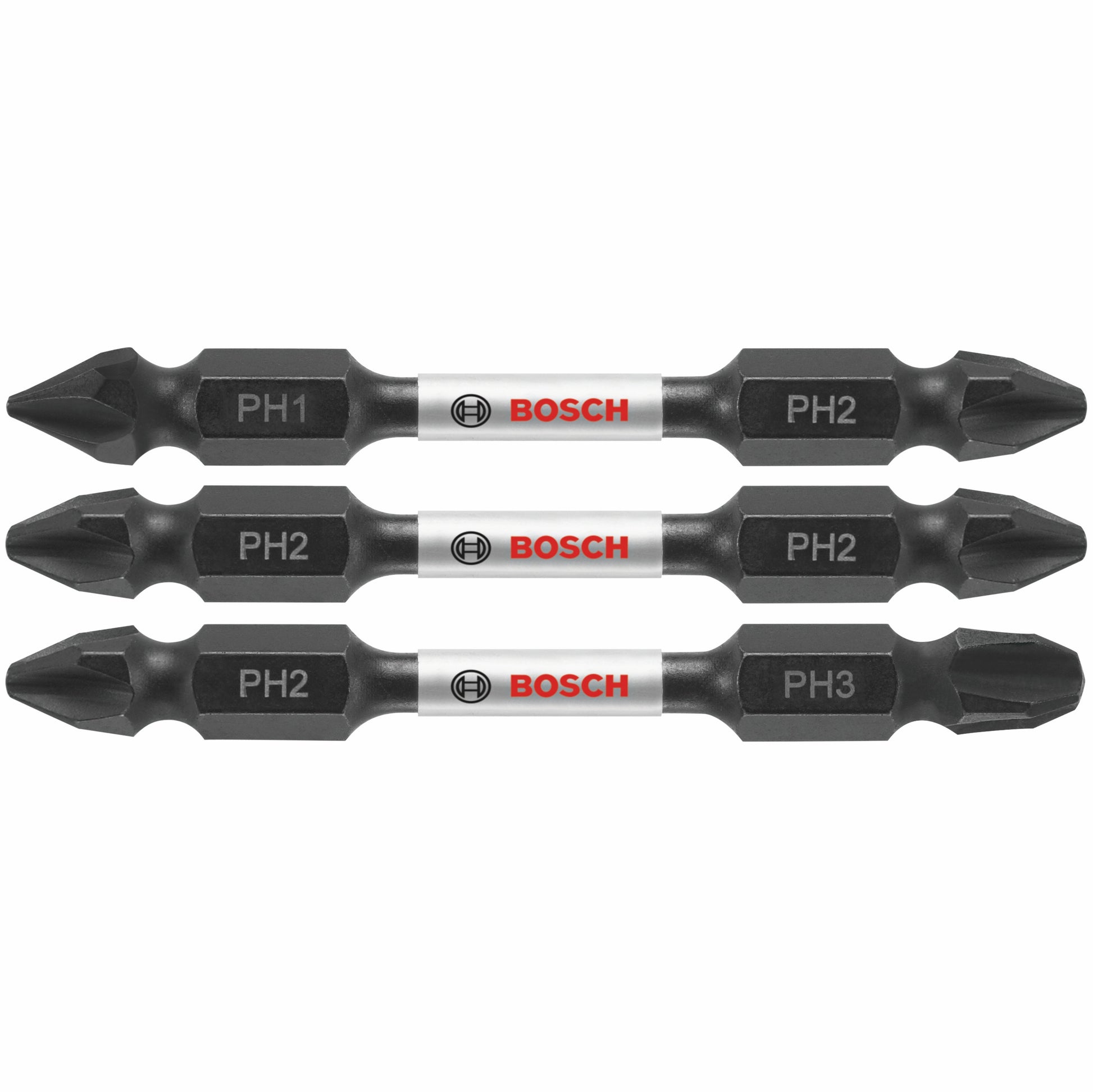 Bosch 3 pc Impact Tough 2.5" Phillips Double-Ended Bit Set ITDEPHV2503