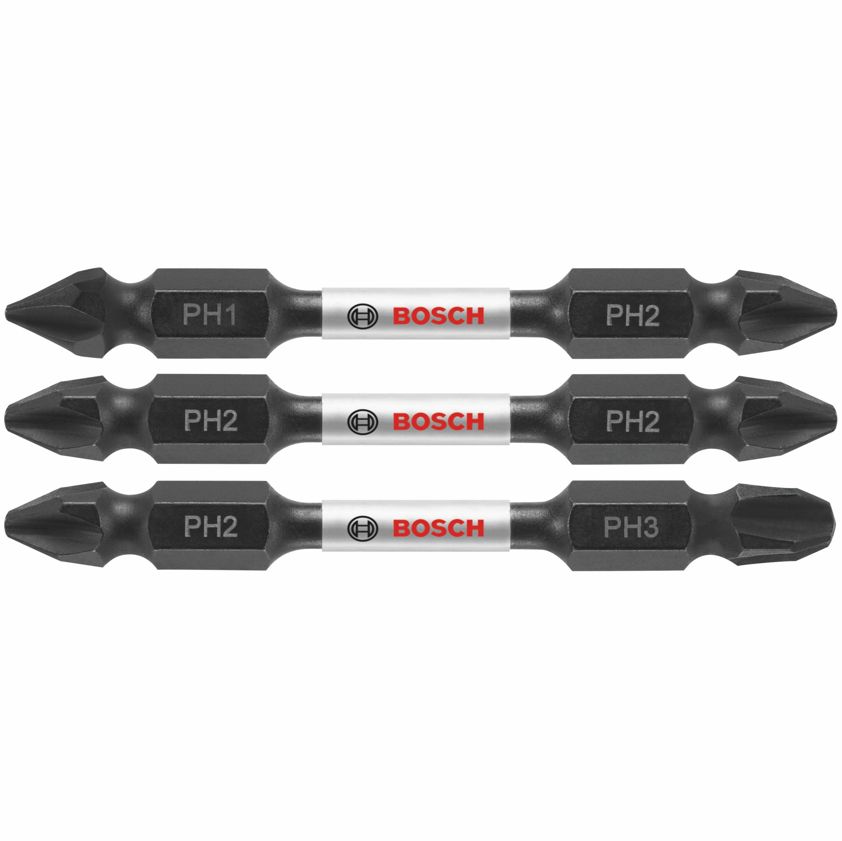 Bosch 3 pc Impact Tough 2.5" Phillips Double-Ended Bit Set ITDEPHV2503