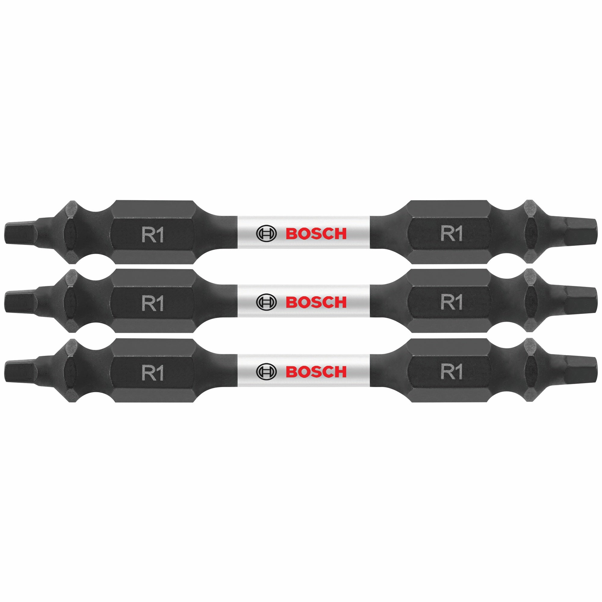 Bosch 3 pc Impact Tough 2.5" Square #1 Double-Ended Bits ITDESQ12503