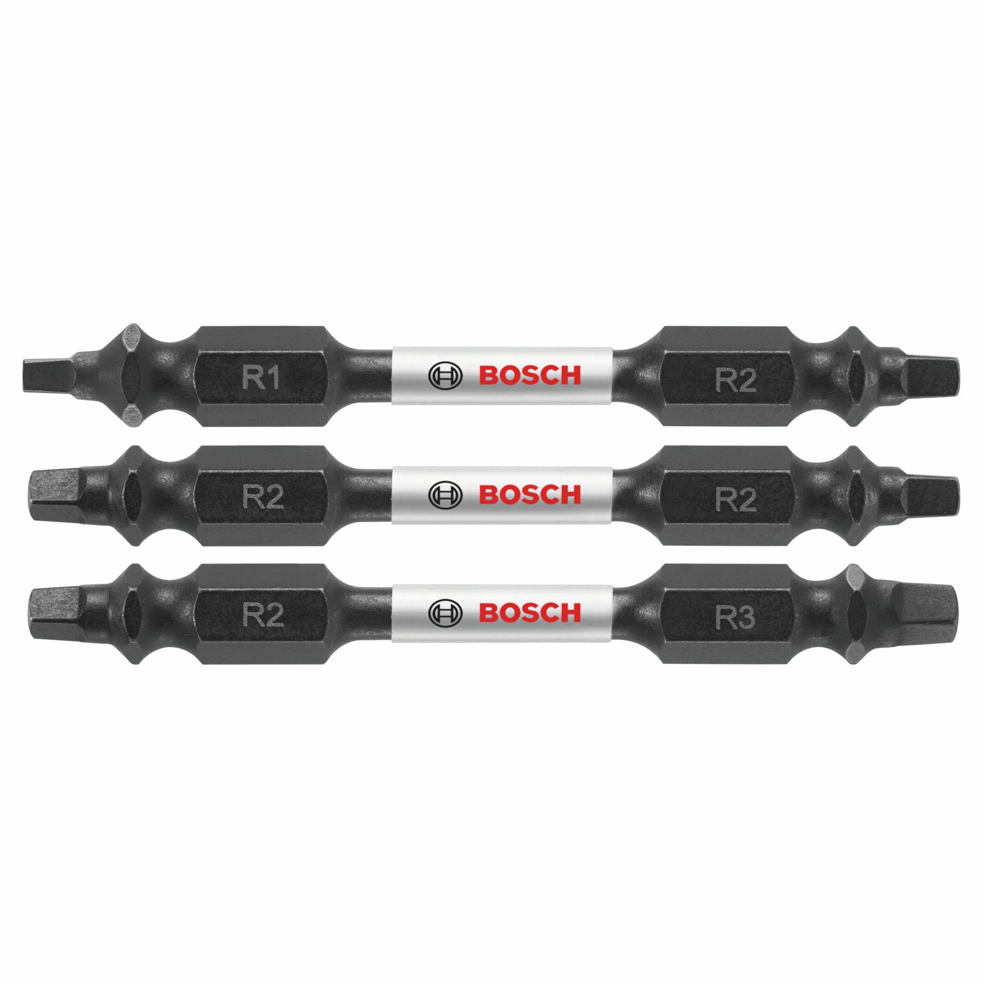 Bosch 3 pc Impact Tough 2.5" Square Double-Ended Bit Set ITDESQV2503