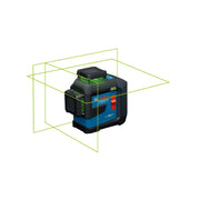 Bosch 37V 360deg Green-Beam Three-Plane Leveling and Alignment Laser w- Li-Ion Battery GLL300-42GL