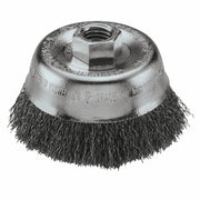 Bosch 3 in Wheel Dia 5-8 In-11 Arbor Carbon Steel Crimped Wire Cup Brush WB524