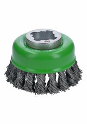 Bosch 3 in Wheel Dia X-LOCK Arbor Stainless Steel Knotted Wire Single Row Cup Brush WBX329