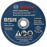 Bosch 3 x 1-16 in 3-8 in Arbor Type 1 Metal Cutting Wheel 5-Pack CW1LM300