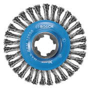 Bosch 4-1-2 in Wheel Dia X-LOCK Arbor Carbon Steel Stringer Bead Knotted Wire Wheel WBX408
