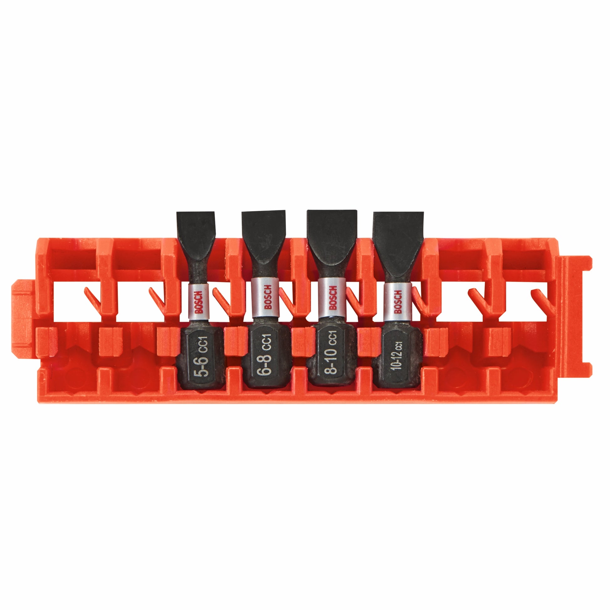 Bosch 4 pc Driven 1" Impact Slotted Insert Bit Set w/ Clip, ITDSLV104C