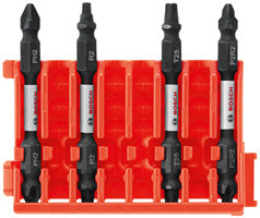 Bosch 4 pc Phillips, Square/Torx2.5" Double-End Bits w/ Clip CCSDEV2504