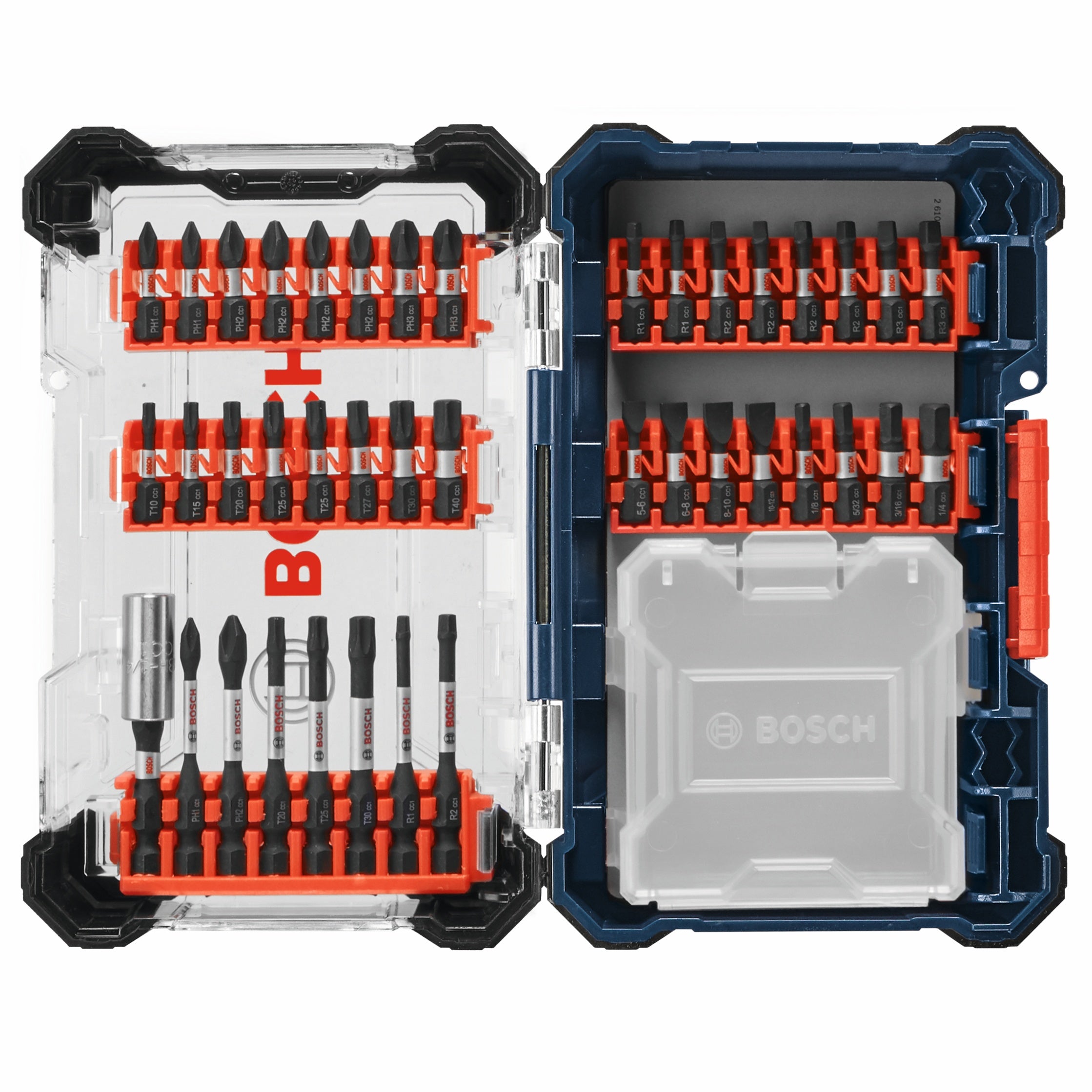 Bosch 40 pc Driven Impact Screwdriving Custom Case Set SDMSD40