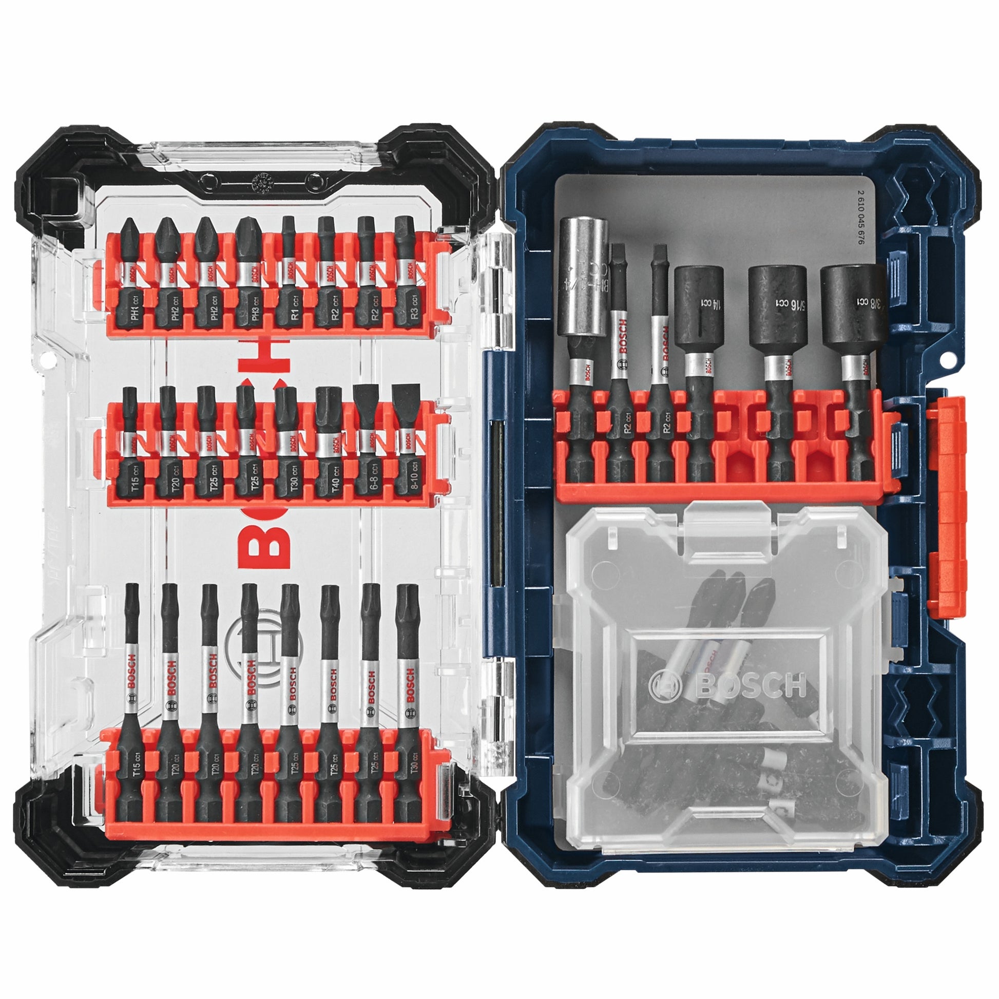 Bosch 45 pc Driven Impact Screwdriving Custom Case Set SDMSD45