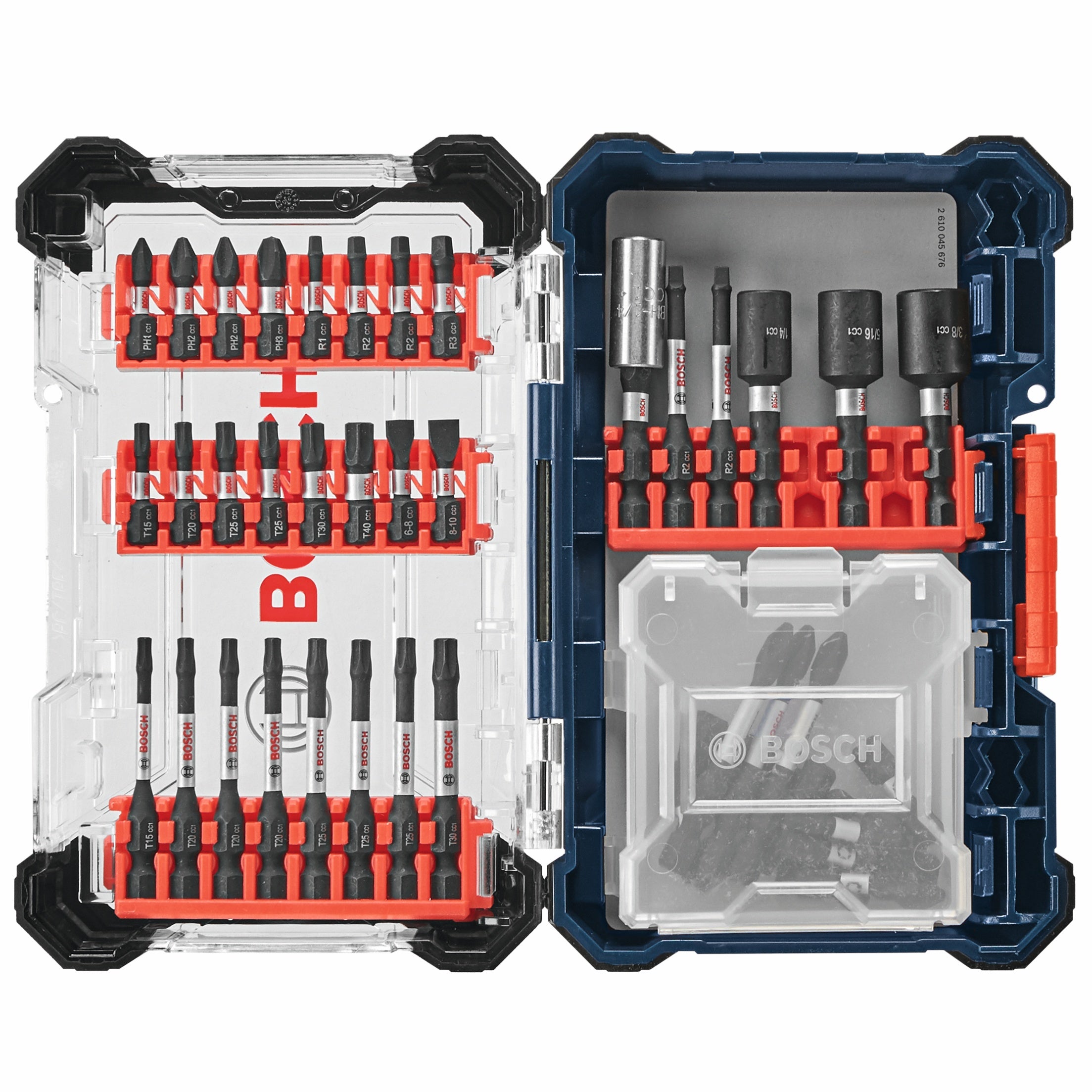 Bosch 45 pc Driven Impact Screwdriving Custom Case Set SDMSD45