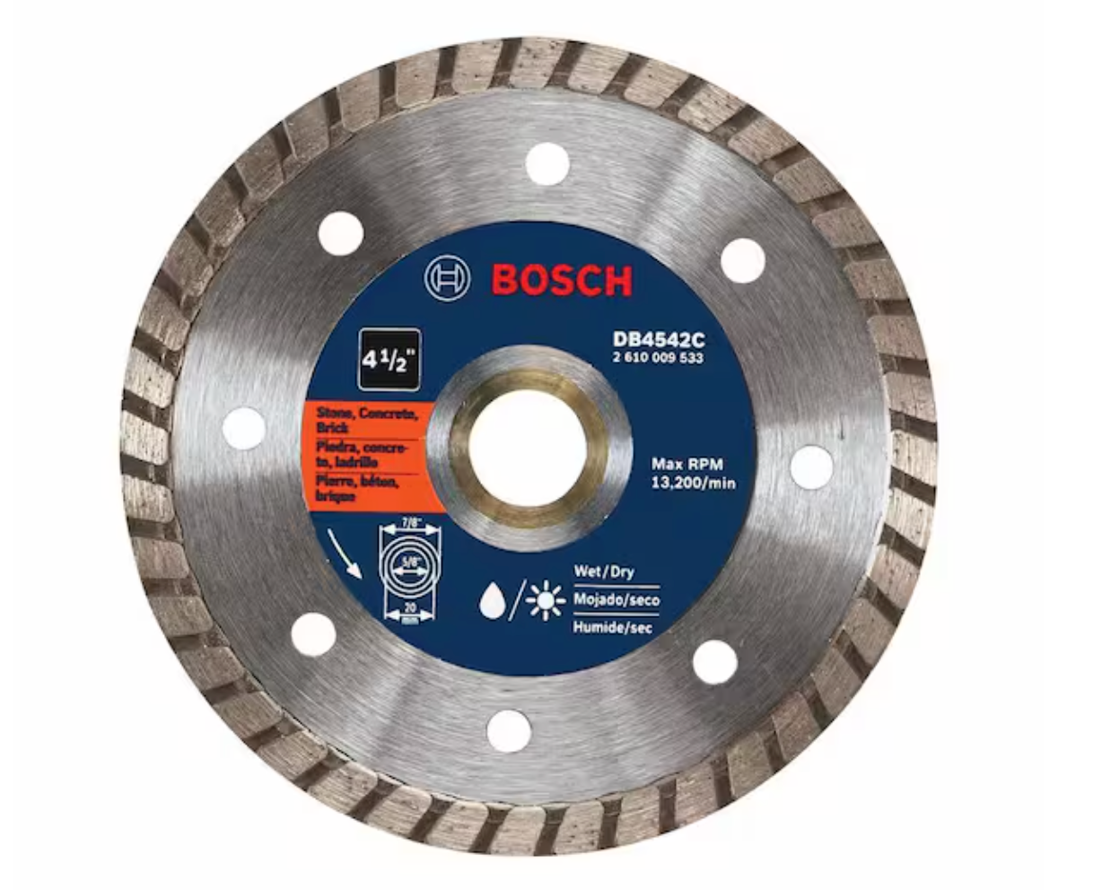 Bosch 4" Turbo Rim Diamond Wheel for Smooth Cuts DBT0401