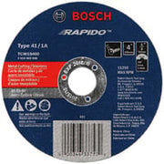 Bosch 4 in 040 in 5-8 in Arbor Type 1A ISO 41 60 Grit Rapido Fast Metal-Stainless Cutting Abrasive Wheel TCW1S400