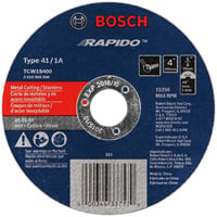 Bosch 4" .040" 5/8" 60G Metal/Stainless Cut/Abr. Wheel TCW1S400