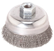 Bosch 4 in Wheel Dia 5-8 In-11 Arbor Carbon Steel Crimped Wire Cup Brush WB525
