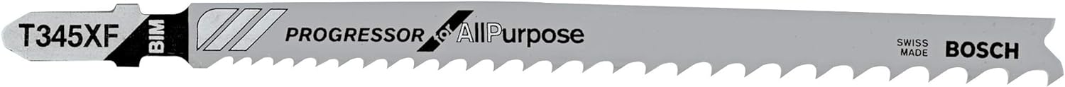 Bosch 5-1/4" Progressor Bi-Metal T-Shank Jigsaw Blade, 5pk T345XF