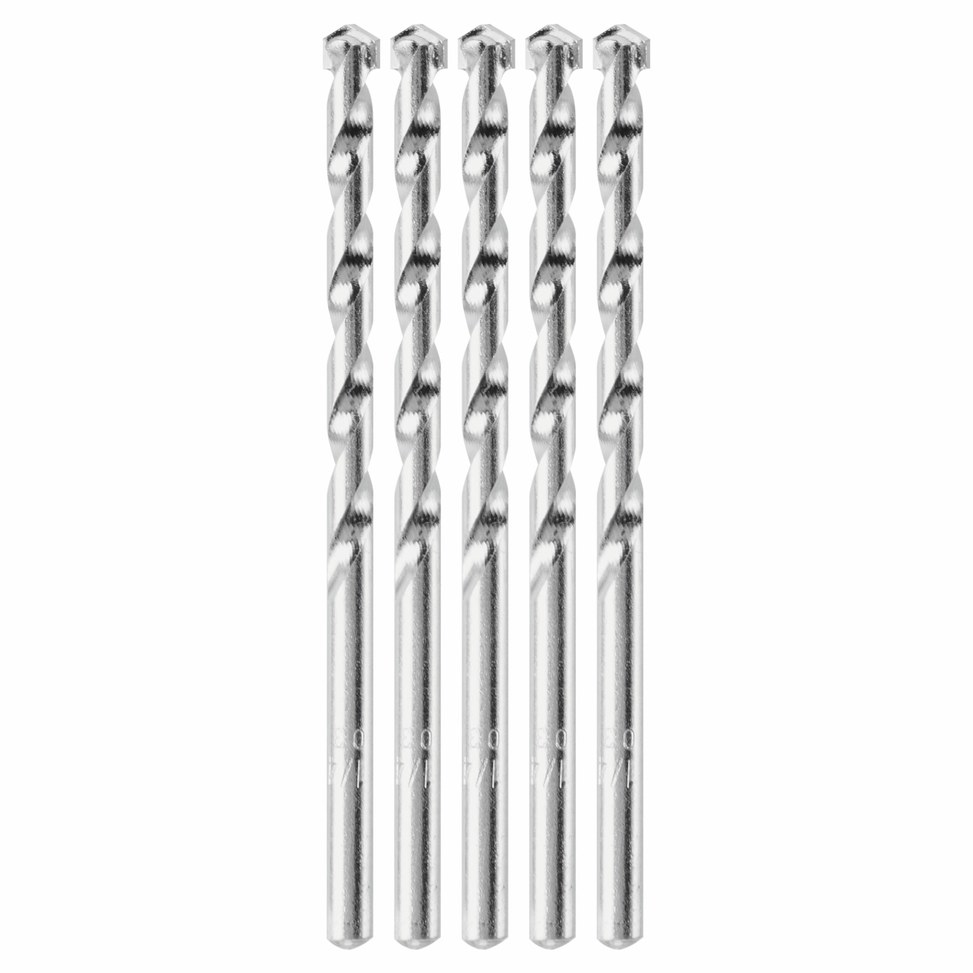 Bosch 5 pc 1/4 x 2 x 4" Spiral Rotary Masonry Drill Bits BM5205