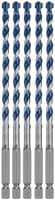 Bosch 5-Piece 1-4 x 6 in BlueGranite Turbo Carbide Hammer Drill Bits HCBG0605T