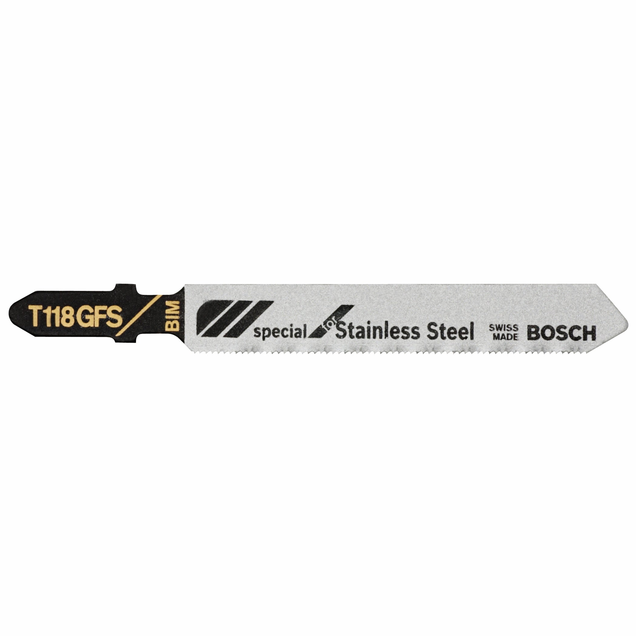 Bosch 5-Piece 3-1-4 in 36 TPI Basic for Stainless Steel T-Shank Jig Saw Blades T118GFS