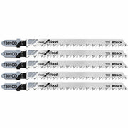 Bosch 5-Piece 4-5-8 in 8 TPI Clean for Wood T-Shank Jig Saw Blades T301CD