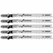 Bosch 5-Piece 4 in 10 TPI Variable Pitch Clean for Hardwood T-Shank Jig Saw Blades T101BF