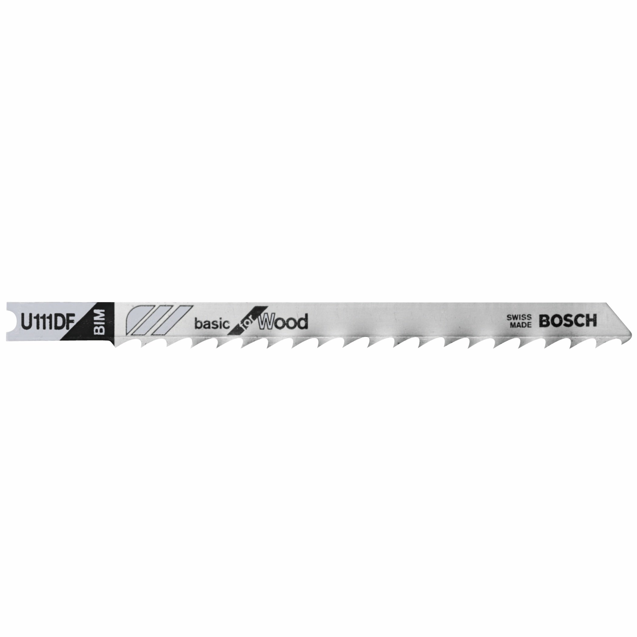 Bosch 5-Piece 4 in 6 TPI Clean for Hardwood U-shank Jig Saw Blades U111DF