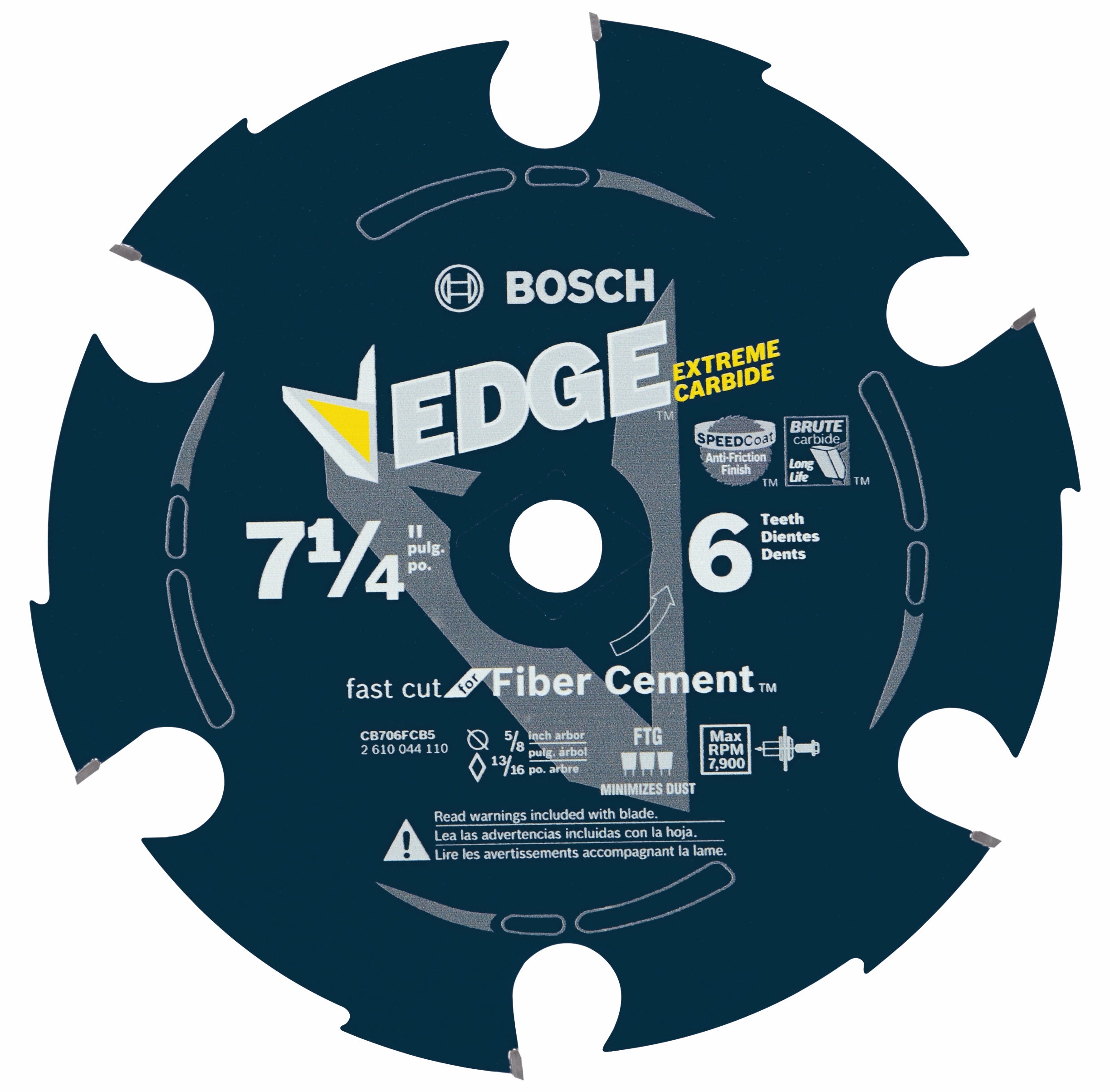 Bosch 5 pc 7-1/4" 6 Tooth Edge Carbide Circular Saw Blades CB706FCB5