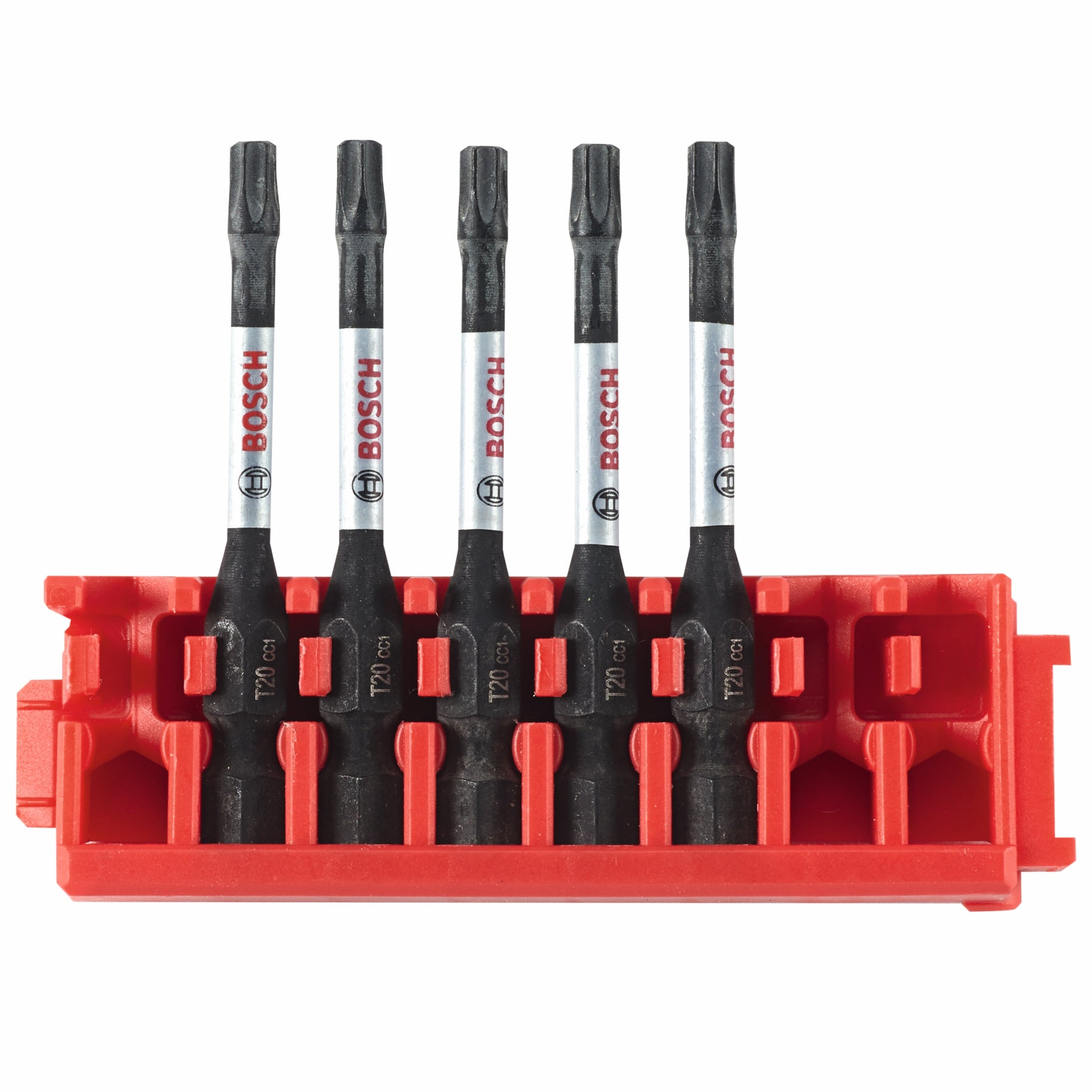 Bosch 5 pc Driven 2" Impact Torx #20 Power Bits w/ Clip, ITDT20205C