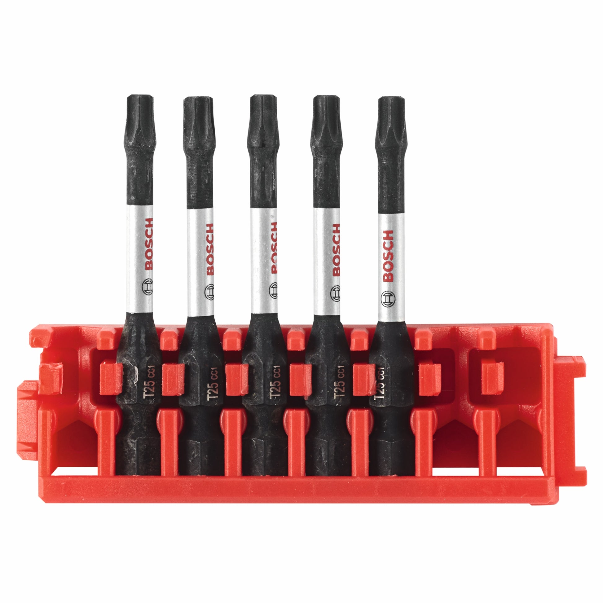 Bosch 5 pc Driven 2" Impact Torx #25 Power Bits w/ Clip, ITDT25205C