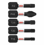 Bosch 5-Piece Impact Tough 1 in Screwdriving Bit Set ITV105