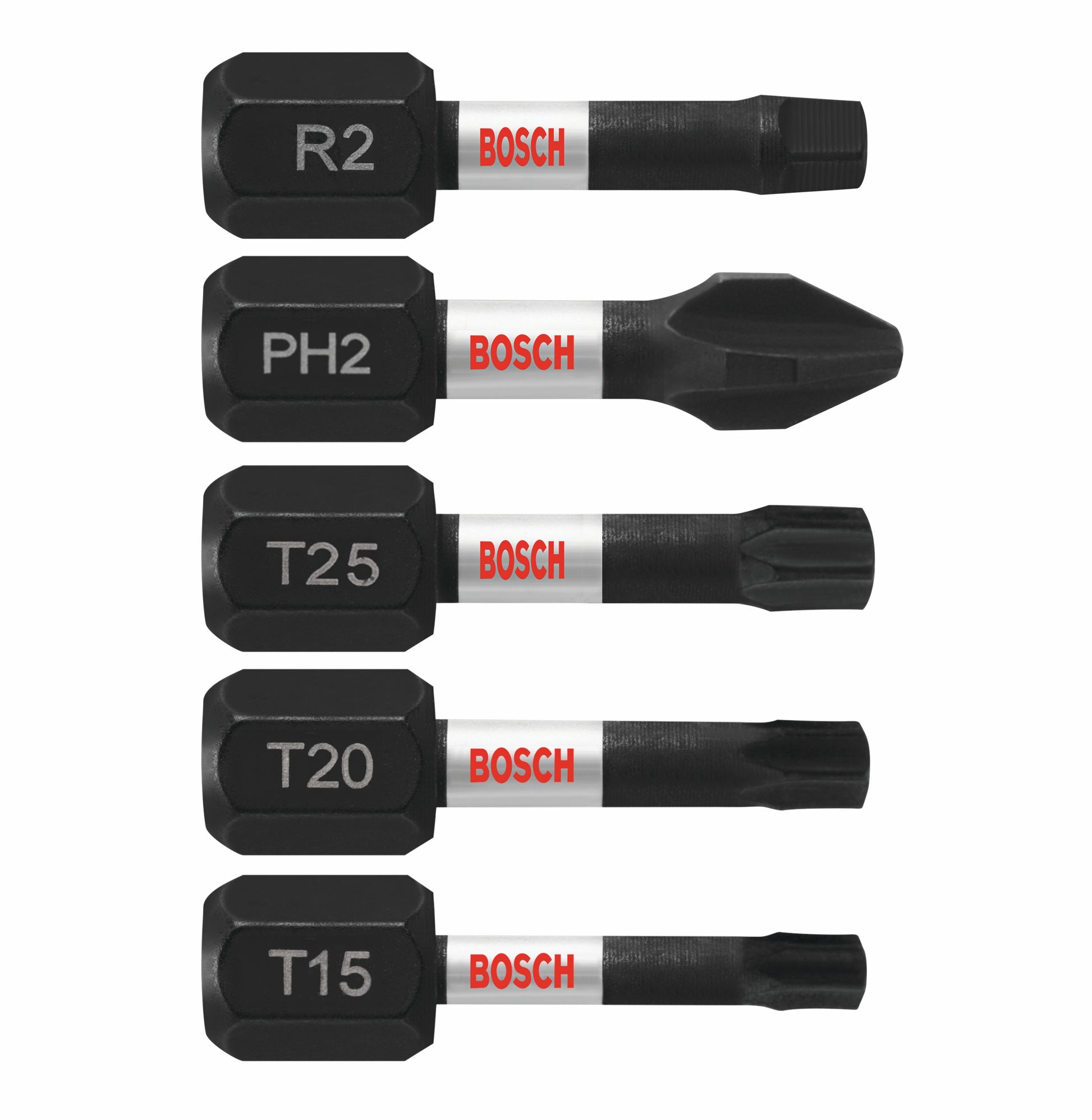 Bosch 5 pc Impact Tough 1" Screwdriving Bit Set ITV105