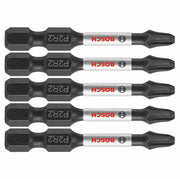 Bosch 5-Piece Impact Tough 2 in Phillips-Square 2 Power Bits ITP2R2205