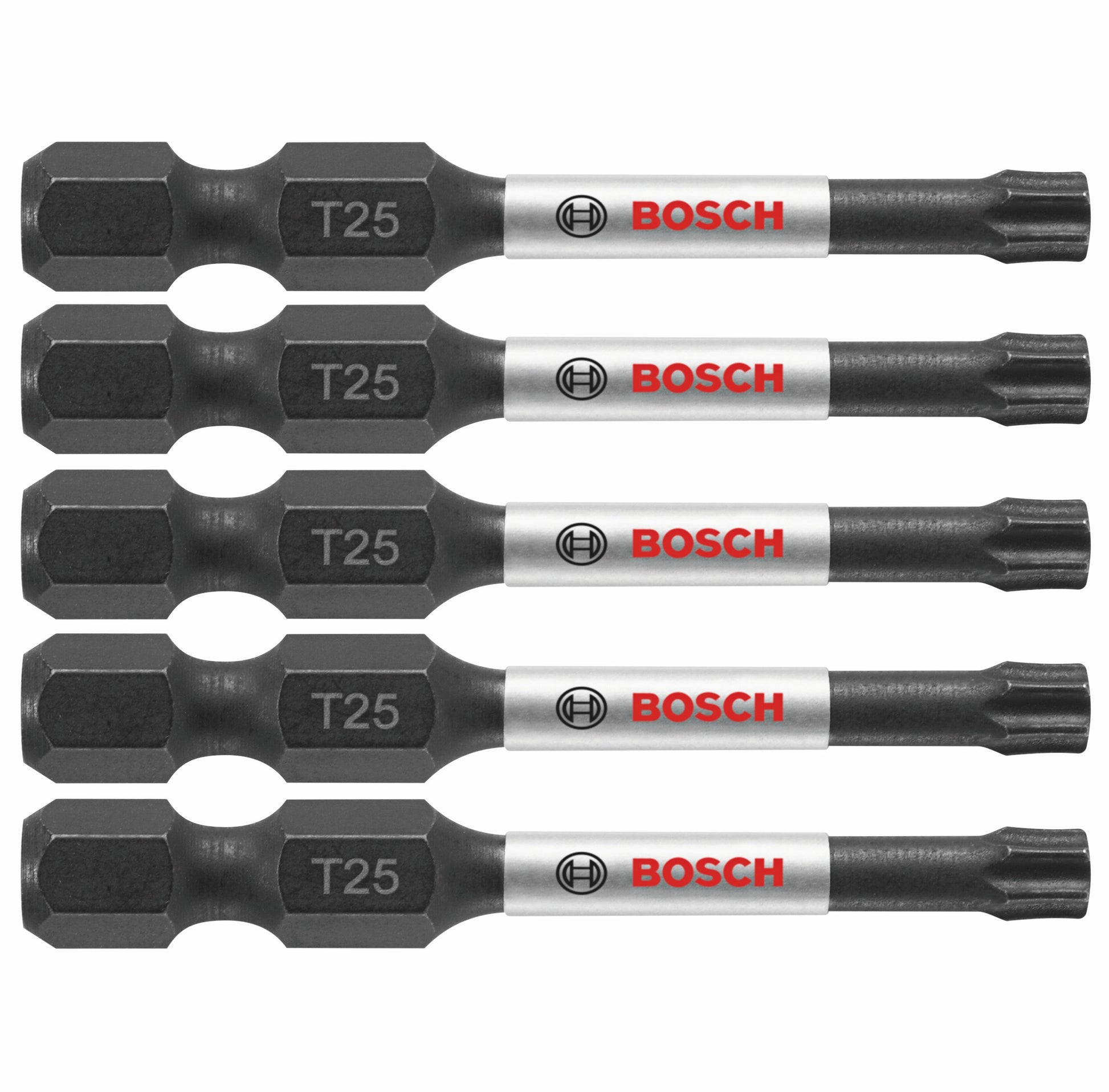 Bosch 5 pc Impact Tough 2" Torx #25 Power Bits ITT25205