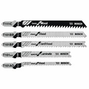 Bosch 5-Piece T-Shank Jig Saw Blade Set for Pro-Wood TPW005