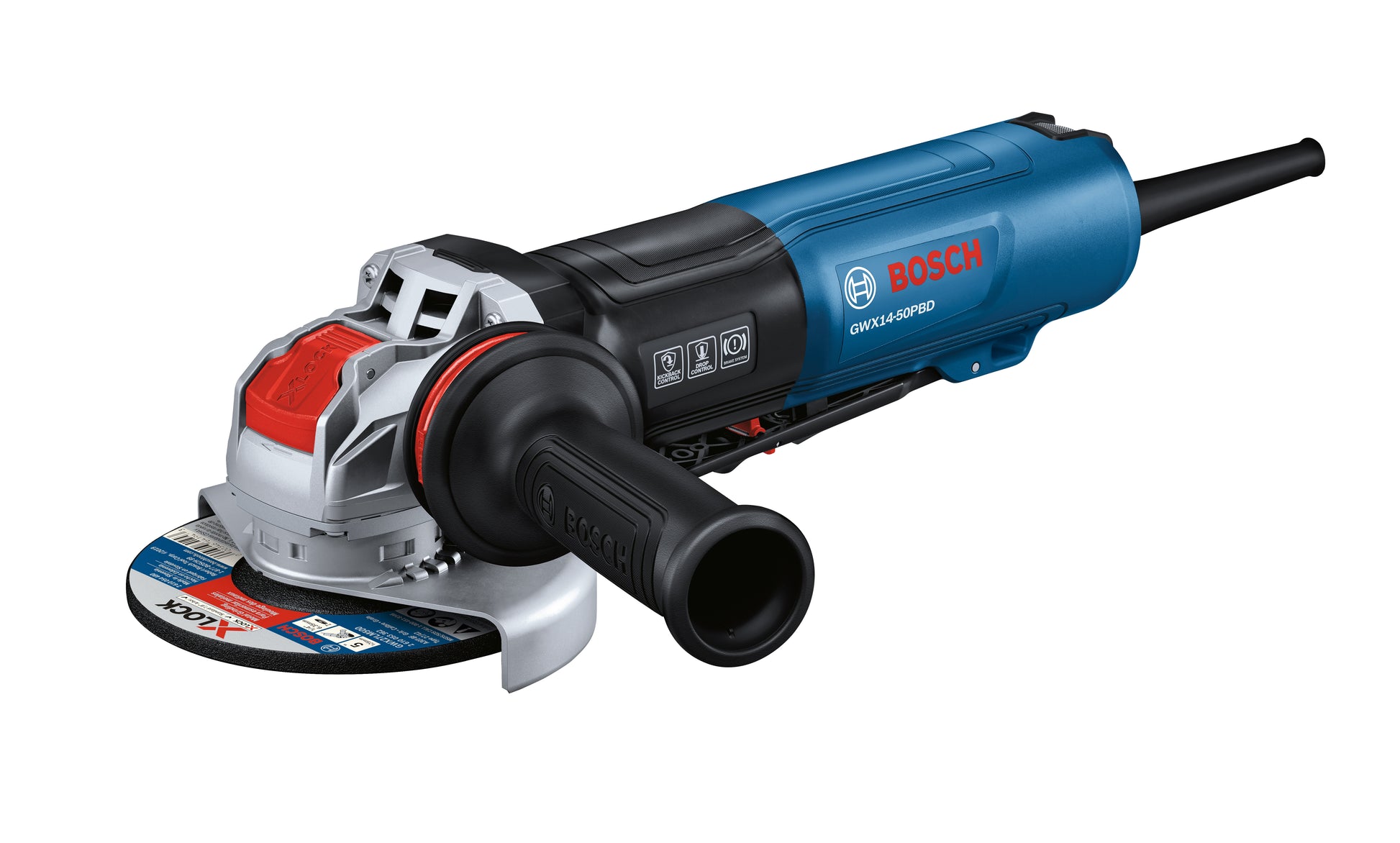 Bosch 5 In. X-LOCK Angle Grinder w/ Brake and No Lock-On Paddle Switch GWX14-50PBD