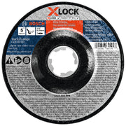 Bosch 5 x 1-4 in X-LOCK Arbor Type 27 30 Grit Metal Grinding Abrasive Wheel GWX27LM500