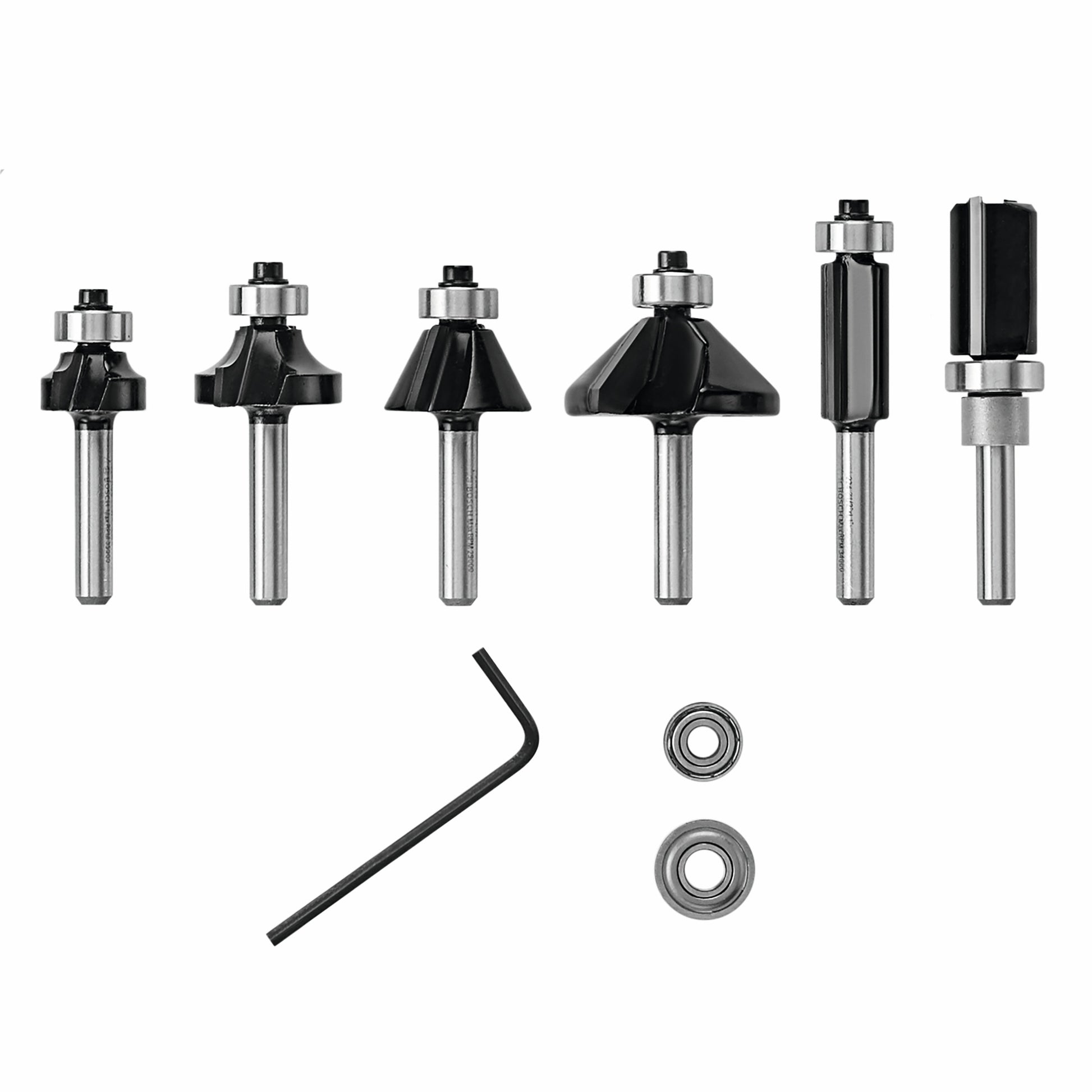 Bosch 6 pc Carbide-Tip Trim & Edging Router Bit Set RBS006TES