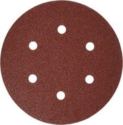 Bosch 6 in HOOK LOOP SANDING DISC 6-HOLE RED 60-120-240 ASSORTED GRITS 6 PK SR6R000