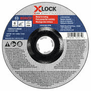 Bosch 6 x 1-4 in X-LOCK Arbor Type 27 30 Grit Metal Grinding Abrasive Wheel GWX27LM600