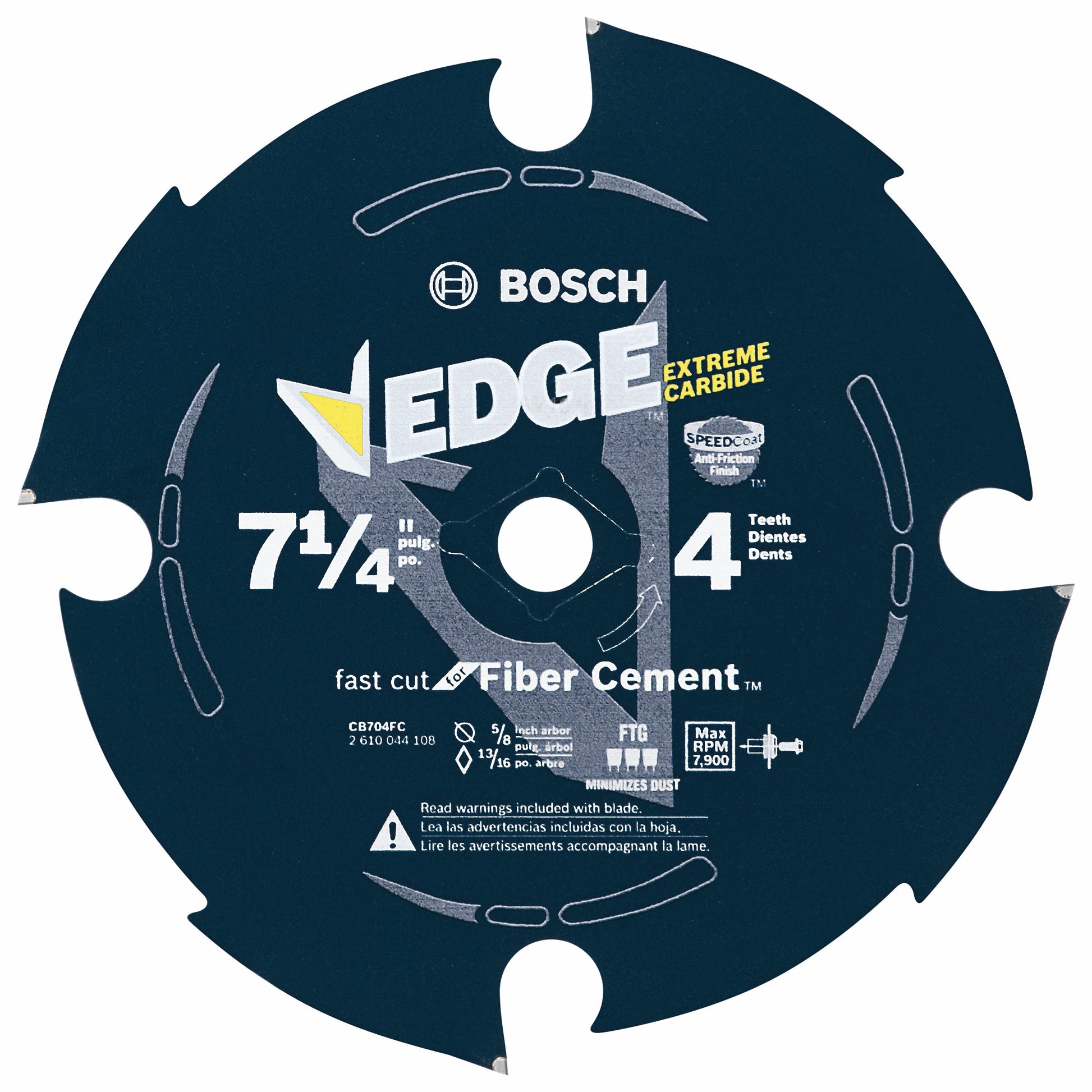 Bosch 7-1/4" 4 Tooth Diamond-Impregnated Carbide Saw Blade CB704FC