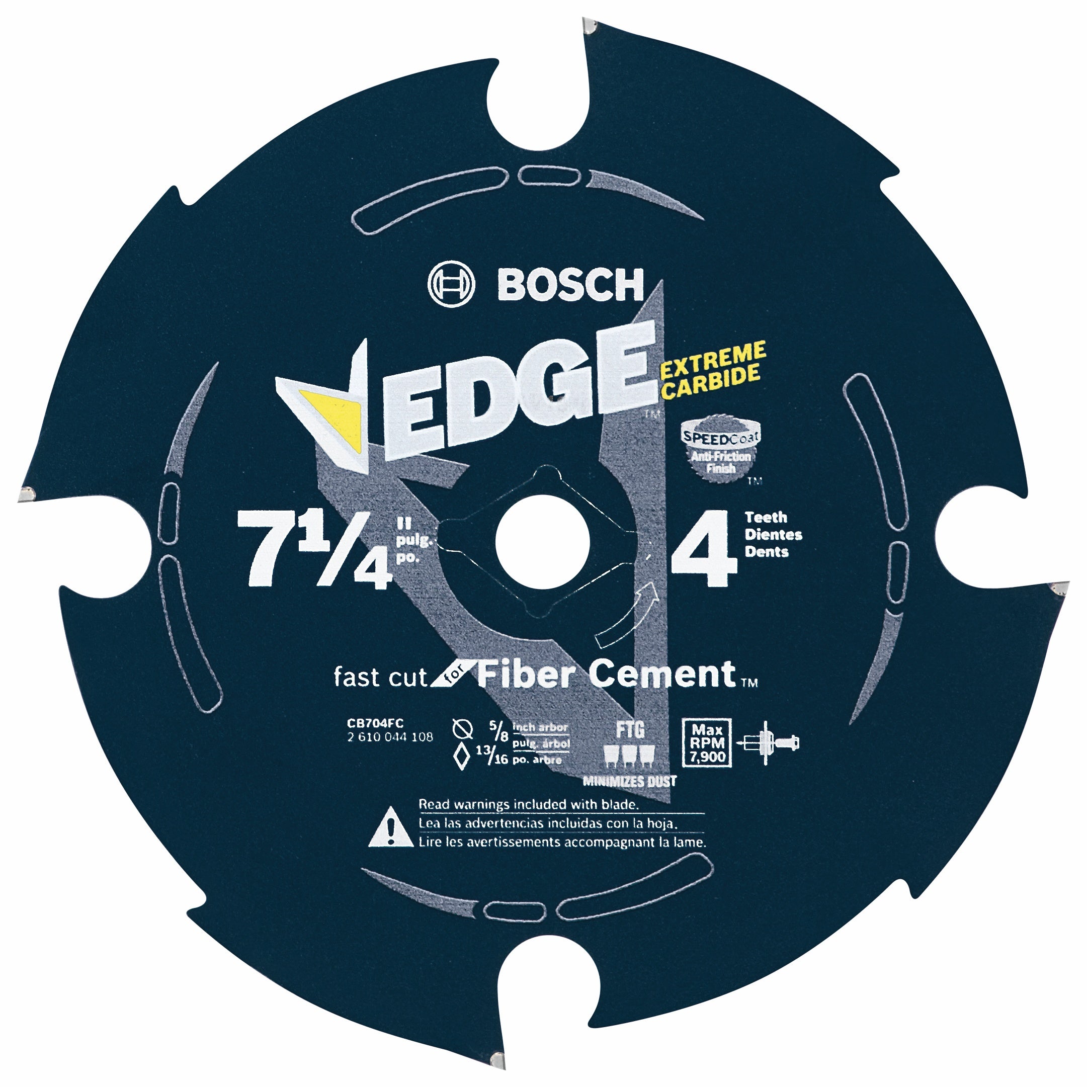 Bosch 7-1/4" 4 Tooth Diamond-Impregnated Carbide Saw Blade CB704FC