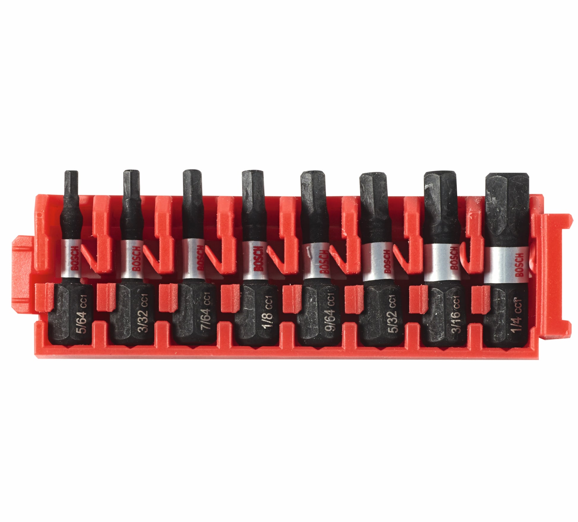 Bosch 8 pc Driven 1" Impact Hex Insert Bits w/ Clip, ITDHV108C