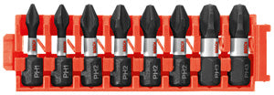 Bosch 8 pc Impact Tough Phillips 1" Insert Bits w/ Clip CCSPHV108