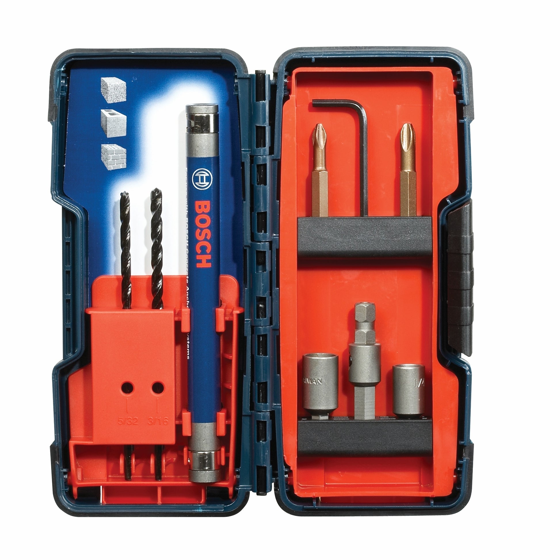Bosch 9 pc Flat Shank Drill Bit Set TC900