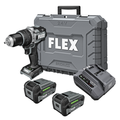 Flex Tools 1/2" 2-Speed Turbo Hammer Drill Kit (2x 2.5Ah) FX1272T-2C