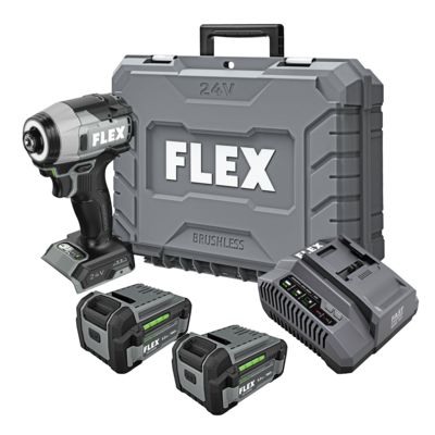 Flex Tools 1/4" Quick-Eject Multi-Mode Impact Driver Kit (2x 5.0Ah) FX1372A-2C
