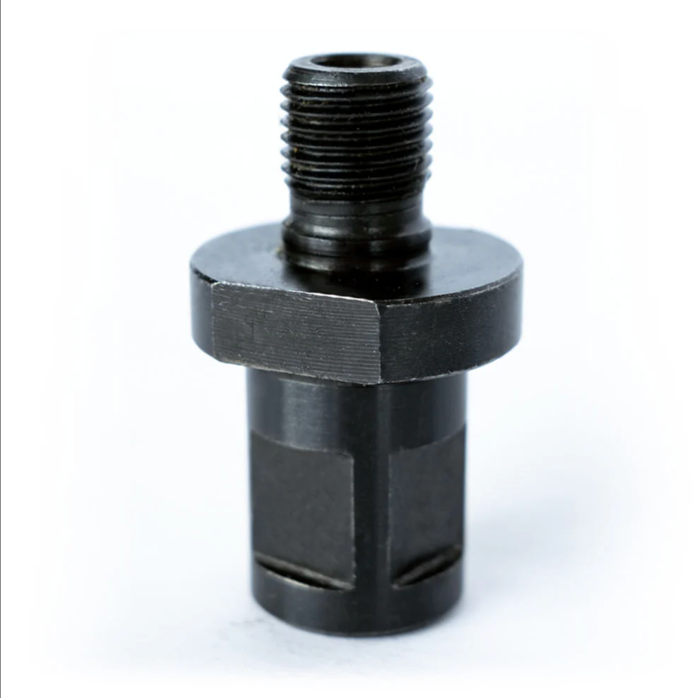 Evolution Chuck Adaptor for Screw-On Motor Spindle fits MUSTANG COUGAR Magnetic Drills adapts to HTA153 HTA44