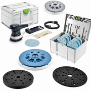 Festool 6 in Random Orbital Sander ETS 150-3 Kit w- Granat Abrasives Pads Set ETS150-3KIT