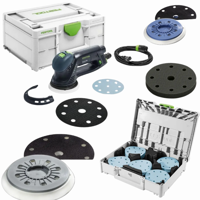 Festool ROTEX 5 in. Multi-Mode Sander RO 125 Kit w/ Granat Abrasives & Pads Set RO125KIT